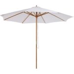 Outsunny - parasol - bois - 300x300x250cm - blanc