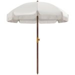 Outsunny - parasol de plage - polyester - 190x190x210m - gris clair