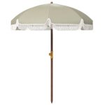 Outsunny - parasol de plage - polyester - 190x190x210m - vert