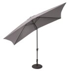 Parasol - ozalide - droit rectangulaire - 3 x 2 m - aluminium - gris perle