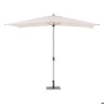 Parasol droit rectangulaire inclinable loompa argile & bl� 3 x 2m en aluminium et polyester - hesp�ride ...