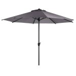 Parasol droit rond loompa ardoise 3m en aluminium - hesp�ride