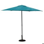 Parasol droit rond soya bleu canard d27m en acier - hesp�ride