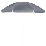Parasol inclinable anthracite r�glable et hydrofuge 200 cm parasol de plage pare - soleil pour jardin ...