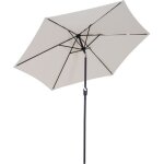 Outsunny - parasol - m�tal - 260x260x235cm - cr�me