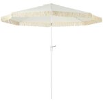 Outsunny - parasol de jardin - polyester - 265x265x245m - blanc