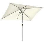 Outsunny - parasol - m�tal - 294x198x255cm - cr�me