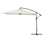 Parasol jardin d�port� alu ilios 3 - carr� - 3 x3 m - ecru