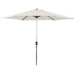 Parasol jardin droit alu sol - rond - � 3m - ecru
