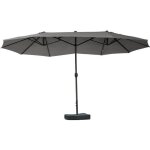 Outsunny - parasol - acier - 460x270x240cm - gris Outsunny - parasol - acier - 460x270x240cm - gris