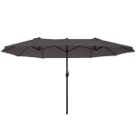 Outsunny - parasol extrieur - acier - 460x270x240cm - gris