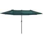 Outsunny - parasol de jardin - acier - 460x270x240cm - vert