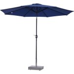 Outsunny - parasol - m�tal - 295x295x250cm - bleu
