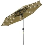 Parasol - outsunny - 268x268x238cm - mtal - marron