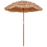 Parasol plage hawaen - relax4life - dia 175 cm - hauteur rglables 164 - 194cm - parasol paille 8 baleines ...