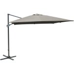 Parasol - proloisirs - d�port� alu / acier 3x3 - taupe - 8 inclinaisons - manivelle - housse + pied inclus ...