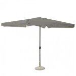 Parasol rectangulaire - media wave store - imperia - 3x2m - gris - 6 tiges