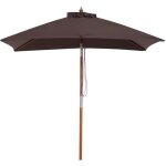 Outsunny - parasol - bois - 200x150x235cm - marron