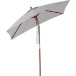 Outsunny - parasol - bois - 200x150x235cm - gris clair