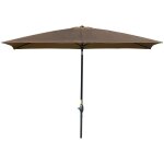 Parasol - outsunny - 290x200x248cm - aluminium - marron