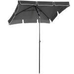 Outsunny - parasol - aluminium - 198x130x245cm - gris
