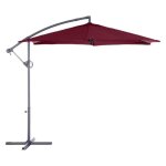 Parasol rond d�centr� janeiro 3 m bordeaux hesp�ride