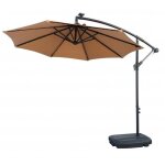 Parasol 250cm netspa pour jardin - panneau solaire inclus - led int�gr�es