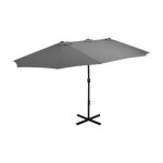 Parasol - vidaxl - 69444 - aluminium - 460 x 270 cm - rectangulaire - anti - uv