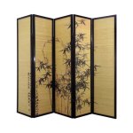 Paravent en bois de 5 pans l200 x h176 x p2 cm Paravent en bois de 5 pans l200 x h176 x p2 cm