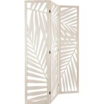 Paravent contemporain en bois coloris blanc - 120 x 170 cm