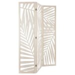 Paravent design contemporain - paris prix - blanc - mdf & paulownia - intérieur Paravent design contemporain - paris prix - blanc - mdf & paulownia - intérieur