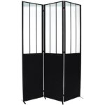 Paravent design en verre arme 170cm noir Paravent design en verre arme 170cm noir