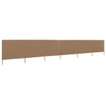 Paravent extrieur multifonctionnel home - brise - vue - 6 panneaux - tissu 800x160 cm taupe11347