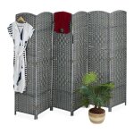 Relaxdays paravent à 6 volets séparateur de pièces pliable bois corde papier hl : 170 x 241 cm pour intérieur ... Relaxdays paravent à 6 volets séparateur de pièces pliable bois corde papier hl : 170 x 241 cm pour intérieur ...