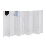 Relaxdays paravent intrieur 8 parties hxl 170 x 320 cm sparateur pliable bois & corde papier brise ...