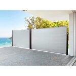 Paravent - hesp�ride - napa - 6 x 1. 80 m - aluminium trait� - r�tractable et ajustable