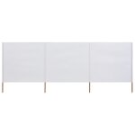 Paravent - vidaxl - 3 panneaux - tissu non - tissé - 400 x 160 cm - blanc sable Paravent - vidaxl - 3 panneaux - tissu non - tissé - 400 x 160 cm - blanc sable