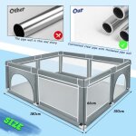 Parc bb - jeobest - gris fonc - centre dactivits - sac de rangement - 180 * 150 * 66cm