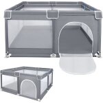 Parc b�b� - lzq - avec base antid�rapante - gris - 127x127x68cm