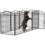 Parc pour chien xxl intrieur enclos chien exteriur grande taille modulable pliable 8 panneaux 80 x ...
