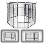 Parc enclos pour chiens - zoomundo - xxl - mtal pour chiots animaux grillage rongeur petit avec porte ...