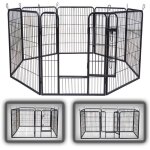 Parc enclos pour chiot - zoomundo - 8 panneaux - taille l - animaux grillage rongeur petit - black edition ...