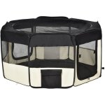 Parc enclos pliable chien chat - Ø 120 x 58h cm - acier tissu oxford - crème noir 120x120x58cm noir Parc enclos pliable chien chat - Ø 120 x 58h cm - acier tissu oxford - crème noir 120x120x58cm noir