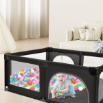 Parc rectangulaire pour b�b� avec 50 balles - homewell - noir
