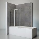Schulte pare - baignoire 87x120 cm paroi de baignoire  coller 2 volets pivotants sans percer verre 3 ...