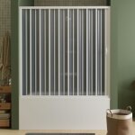 Pare - baignoire douche pliante en pvc 170 cm h 150 mod. ibisco avec ouverture lat�rale