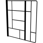 Pare baignoire fabrilia ondee - 120x140x05cm - verre tremp - finitions noir mat