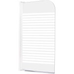 Pare - baignoire ica ondee - verre trempé sérigraphié - 80x140x04cm - finitions blanc Pare - baignoire ica ondee - verre trempé sérigraphié - 80x140x04cm - finitions blanc