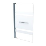 Ondee - pare - baignoire olame - paroi 80x140x04cm - verre tremp� s�r. - finitions chrom�