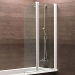Schulte pare - baignoire 114x140 cm rversible cran pliant rabattable volets pivotants verre 3 mmtransparent ...